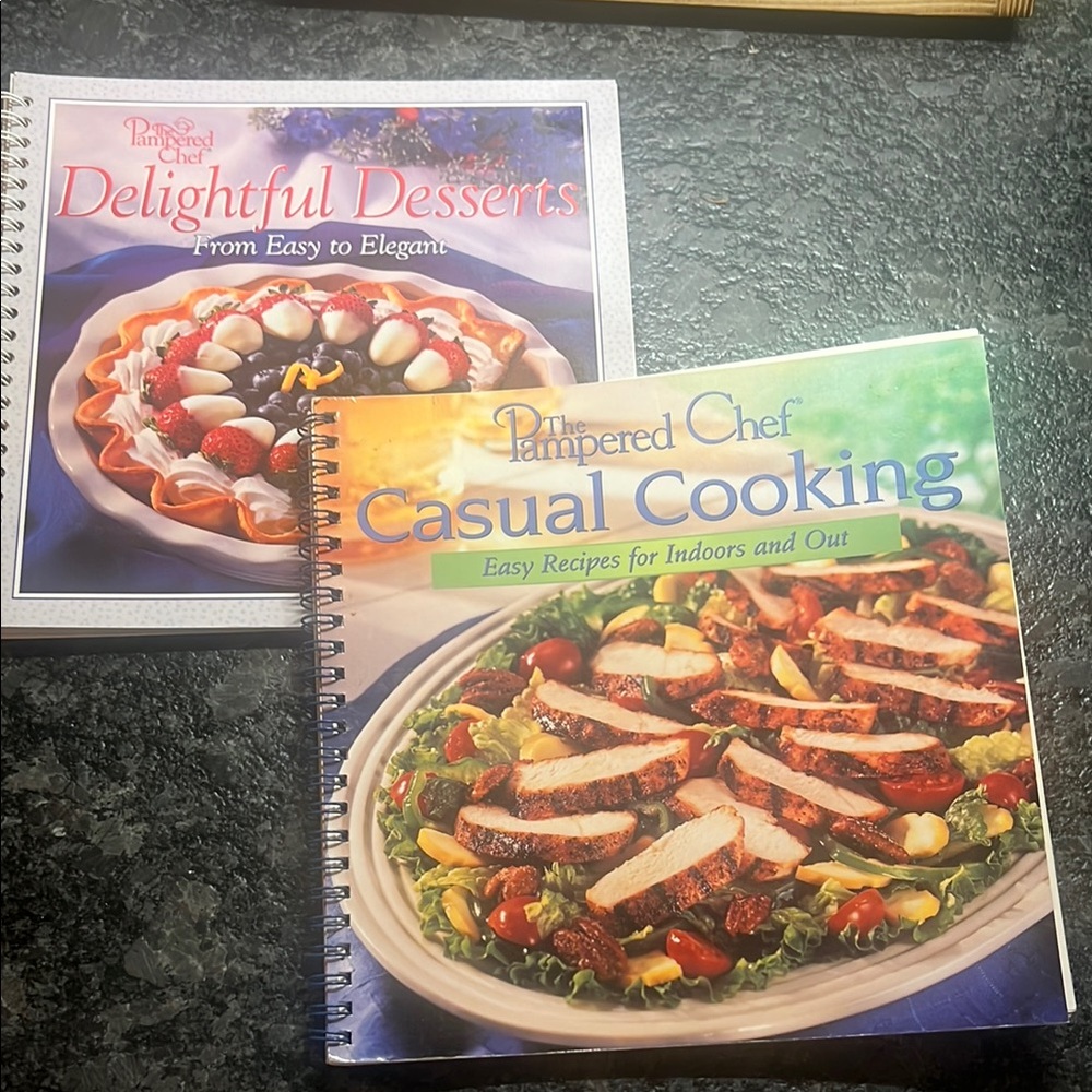 The Pampered Chef Delightful Desserts & Casual Cooking Cookbook Collection